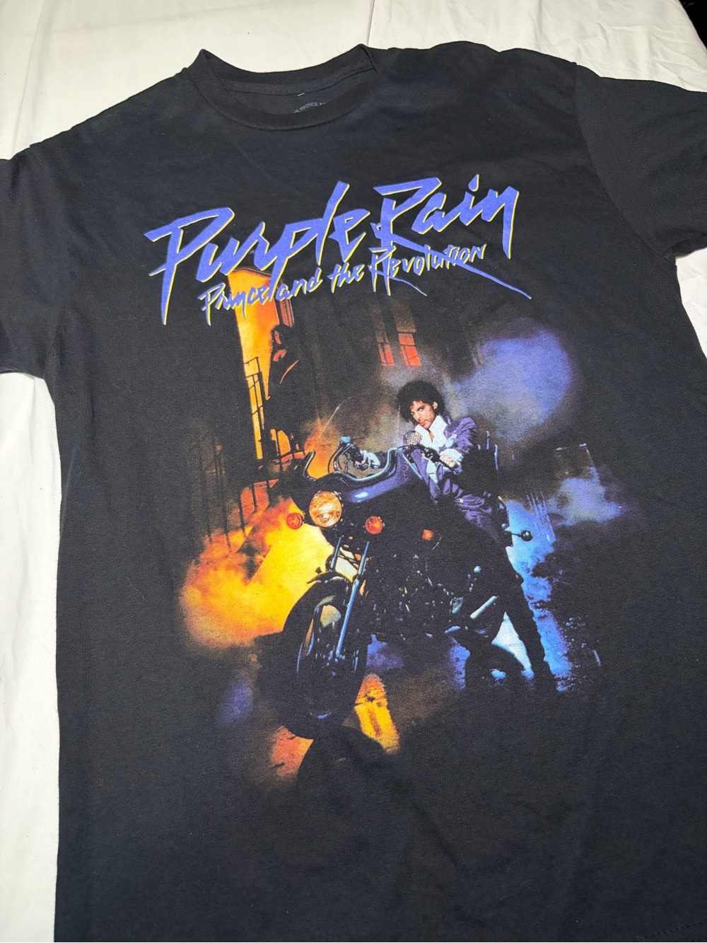 Purple Rain Graphic Tee - Black/The Prince Estate Sizes M